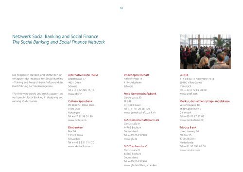 Social Banking and Social Finance - Institute for Social Banking