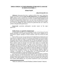 emile cioran, un philopsophe entre deux langues et deux cultures