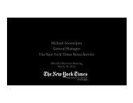 Michael Greenspon General Manager The New York Times News ...