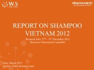 REPORT ON SHAMPOO VIETNAM 2012 - W&S market research