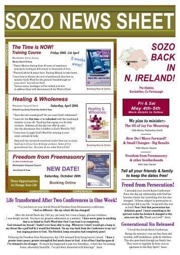 News Sheet 272 - Sozo Ministries International