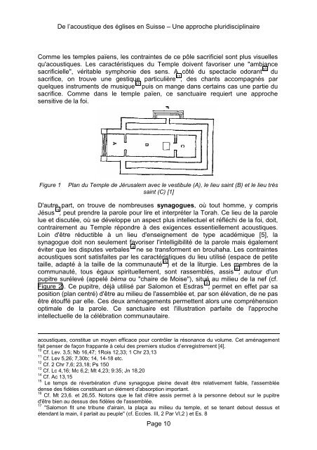 de l'acoustique des eglises en suisse - une approche pluridisciplinaire