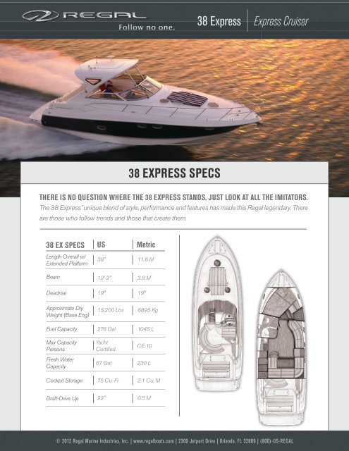 38 Express Express Cruiser REGAL ADVANTAGES - Regal Boats