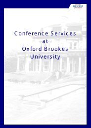 Conference Services at Oxford Brookes University - Em-online.com