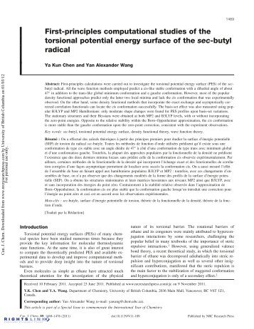 First-principles computational studies of the torsional potential ...