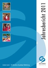 Jahresbericht 2011 als PDF - Insieme Luzern