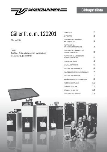 GÃ¤ller fr. o. m. 120201 ElpatronEr - VÃ¤rmebaronen