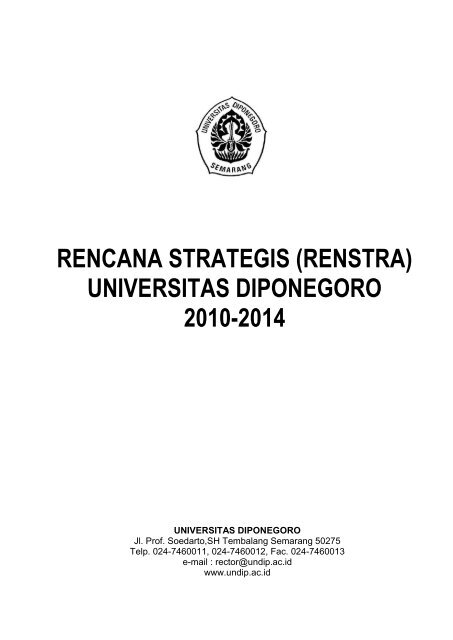 1. renstra undip 2010-2014 - Fakultas Teknik UNDIP - Universitas ...
