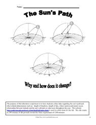 Sun's Path Lab - Learn Earth Science