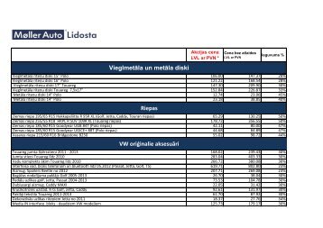 VieglmetÄla un metÄla diski VW oriÄ£inalie aksesuÄri ... - Moller Auto