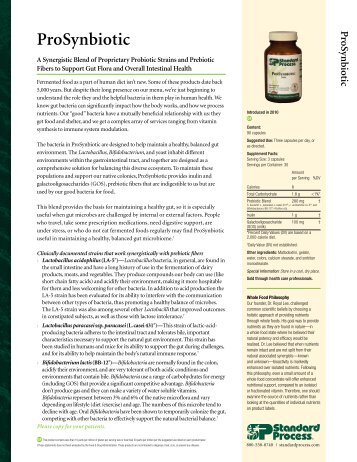 ProSynbiotic Product Detail Sheet - Standard Process