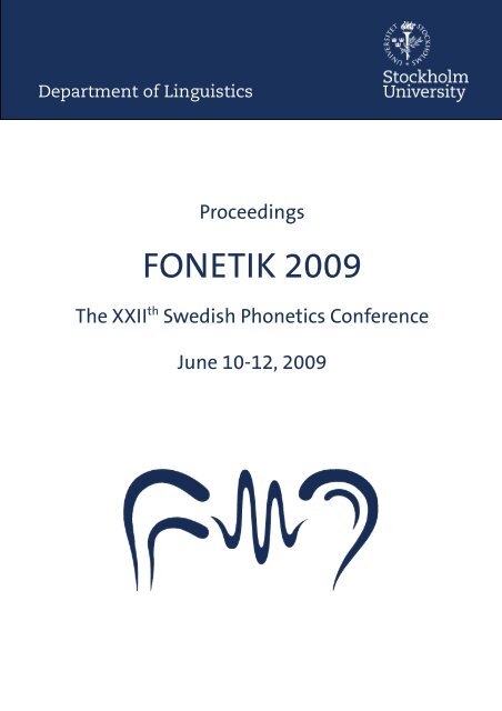 Proceedings Fonetik 09