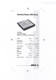 Manual MRC12 / MRC16 - Bell Audio