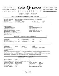 Gaia Green Glacial Rock Dust (50 lb) MSDS