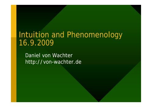 Phenomenolgy and Intuition according to Adolf Reinach