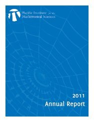 2011 Annual Report - PIMS - Canadian Mathematical Society