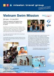 Vietnam Swim Mission 2012 - Mission Travel