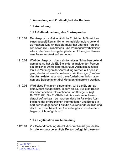 Wegleitung ÃƒÂ¼ber die ErgÃƒÂ¤nzungsleistungen zur AHV und IV (WEL)