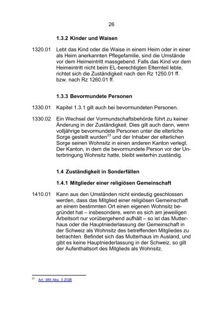 Wegleitung ÃƒÂ¼ber die ErgÃƒÂ¤nzungsleistungen zur AHV und IV (WEL)