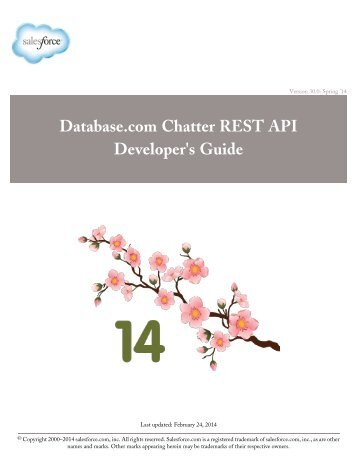 Database.com Chatter REST API Developer's Guide - Salesforce.com