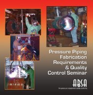 PRESSURE PIPING FABRICATION REQUIREMENTS AND ... - ABSA