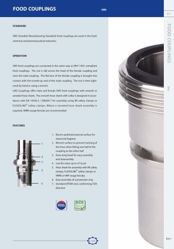 Food couplings SMS 145 - LMC-Couplings