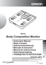 BF510 - Instruction Manual - Omron Healthcare