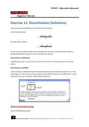 Exercise 11: Discretization (Solutions)