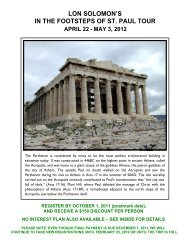 lon solomon's in the footsteps of st. paul tour - McLean Bible Church