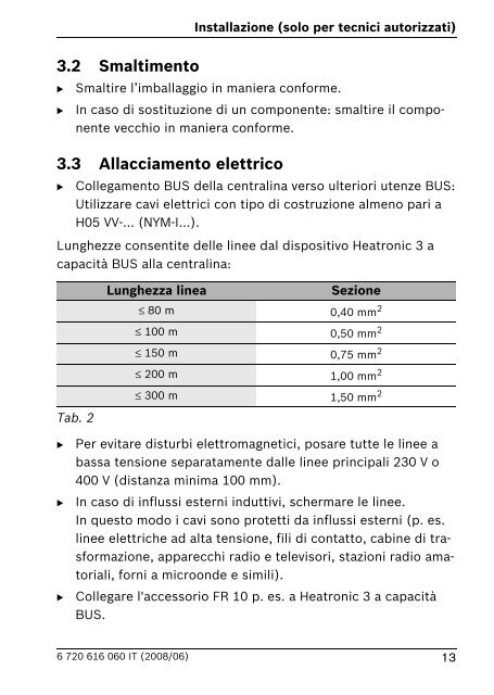 Istruzioni per l'installazione e l'uso - Bosch