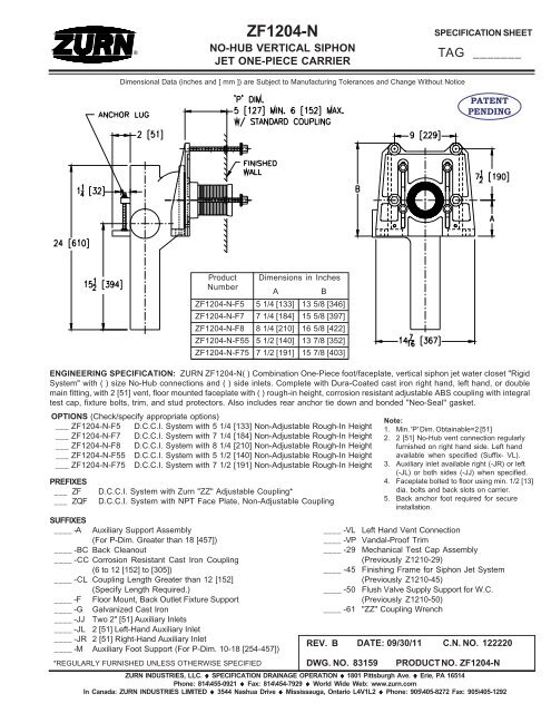 Zurn Floor Drain Spec Sheet - Carpet Vidalondon