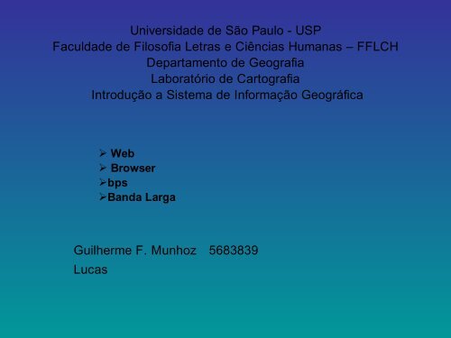 Web - Departamento de Geografia - USP