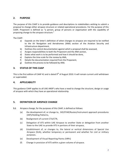 civil aviation advisory publication caap 41 airspace change ...