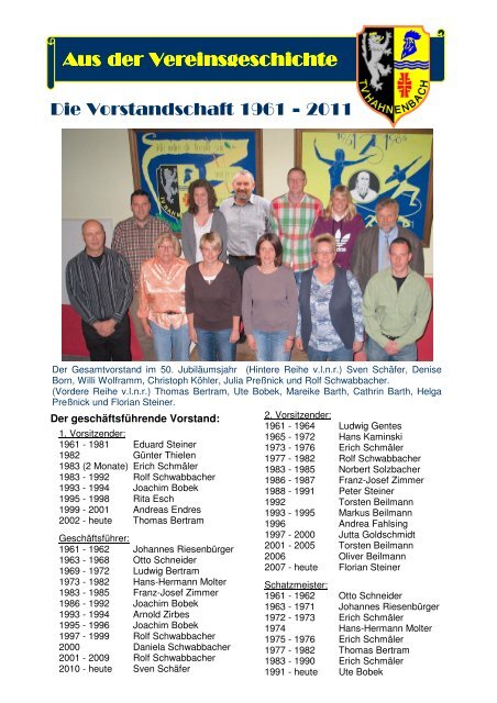 50. Jubiläum 2011... - Turnverein Hahnenbach 1961 e.V.