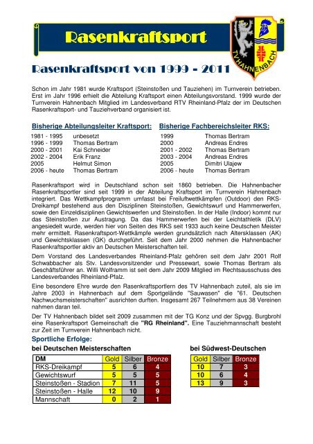 50. Jubiläum 2011... - Turnverein Hahnenbach 1961 e.V.