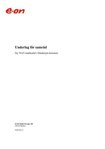 Underlag fÃ¶r samrÃ¥d - E-on