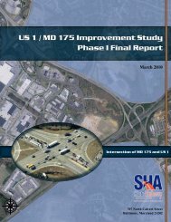 US 1 / MD 175 Improvement Study Phase I Final Report March 2010