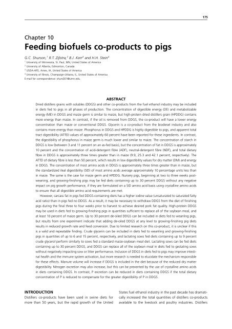 Biofuel co-products as livestock feed - Opportunities and challenges