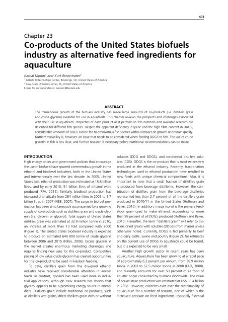 Biofuel co-products as livestock feed - Opportunities and challenges