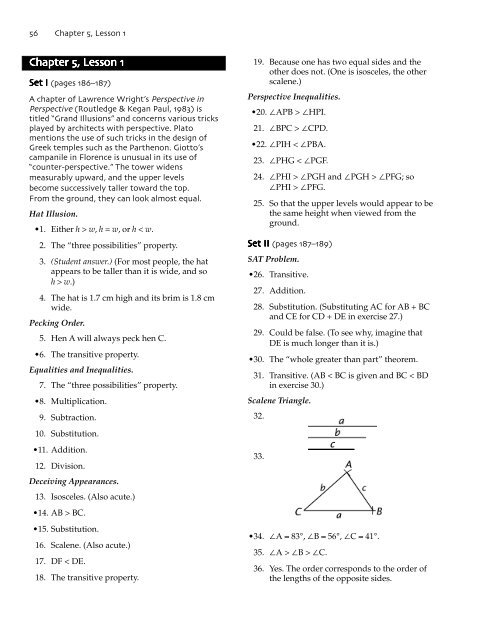 Chapter 5 Answers - BISD Moodle