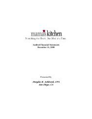 2008 Audit (1.2 Mb PDF) - Mama's Kitchen