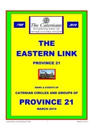 5th Eastern Link - Province 20 Catenians of Western Australia