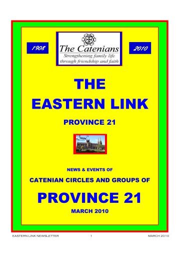5th Eastern Link - Province 20 Catenians of Western Australia