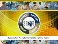 Synchronized Predeployment and Operational Tracker (SPOT)