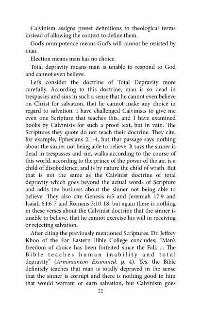 The Calvinism Debate - Way of Life Literature