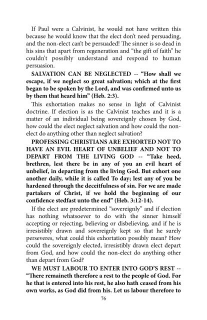 The Calvinism Debate - Way of Life Literature