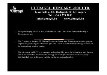 ULTRAGEL HUNGARY 2000 LTD