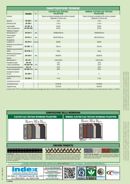 flexter flex testudo spunbond poliestere - Index S.p.A.