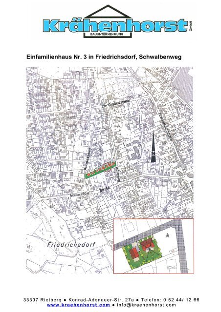 Exposé Einfamilienhaus Nr. 3 in Friedrichsdorf, Schwalbenweg ...