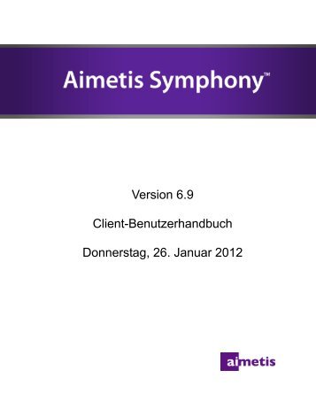Symphony-Client-Einstellungen - Aimetis